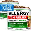 2 Pack Dog Allergy Relief Chews Dog Itching Skin Relief Treatment Pills Anti Itch for Dogs Itchy and Paw Licking Dry Skin & Hot Spots Omega 3 Fis