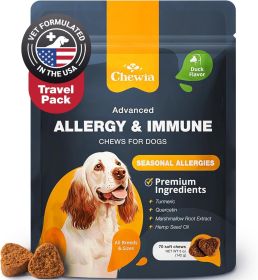 Dog Allergy Relief Chews Itch Relief for Dogs Anti Itch Dog Allergy Chews US Formulated Dog Itching Skin Relief with Salmon Oil Immune Health Sea