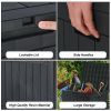 31 Gallon Resin Deck Box, Waterproof UV Resistant Outdoor Storage Box for Garden, Indoor