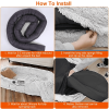 Human Size Dog Bed with Pillow Blanket 72.83x47.24x11.81in Bean Bag Bed Washable Removable Flurry Plush Cover Large Napping Human-Sized Bed For A