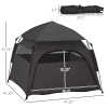 PawHut Pop Up Dog Tent for Extra Large and Large Dogs with Carry Bag, for Beach, Backyard, Home, Dark Gray