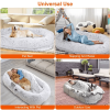 Human Size Dog Bed with Pillow Blanket 72.83x47.24x11.81in Bean Bag Bed Washable Removable Flurry Plush Cover Large Napping Human-Sized Bed For A
