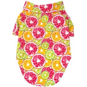 Hawaiian Camp Shirt (Color: Citrus Slice, size: X-Large)