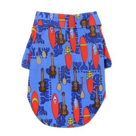 Hawaiian Camp Shirt (Color: Ukuleles and Surfboards, size: 2X-Large)